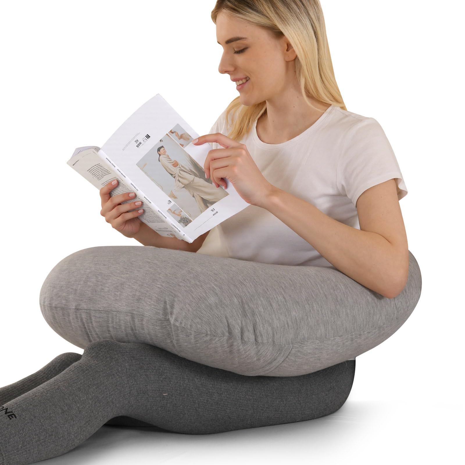 Mingfuxin Reading Pillow for Gaming, Arm Lap Support Gaming Pillows with Elbow Rest for Adults & Kids Sitting in Bed Sofa Floor, Reduces Arm Pain & Fatigue for Crocheting, Working, Reading