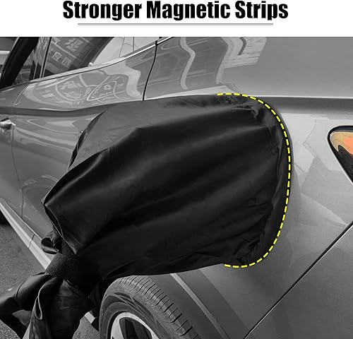 Miniatura 5 de X AUTOHAUX Cubierta de enchufe de cargador EV impermeable para exteriores, cubierta de puerto de carga eléctrica para automóvil, con adherencia