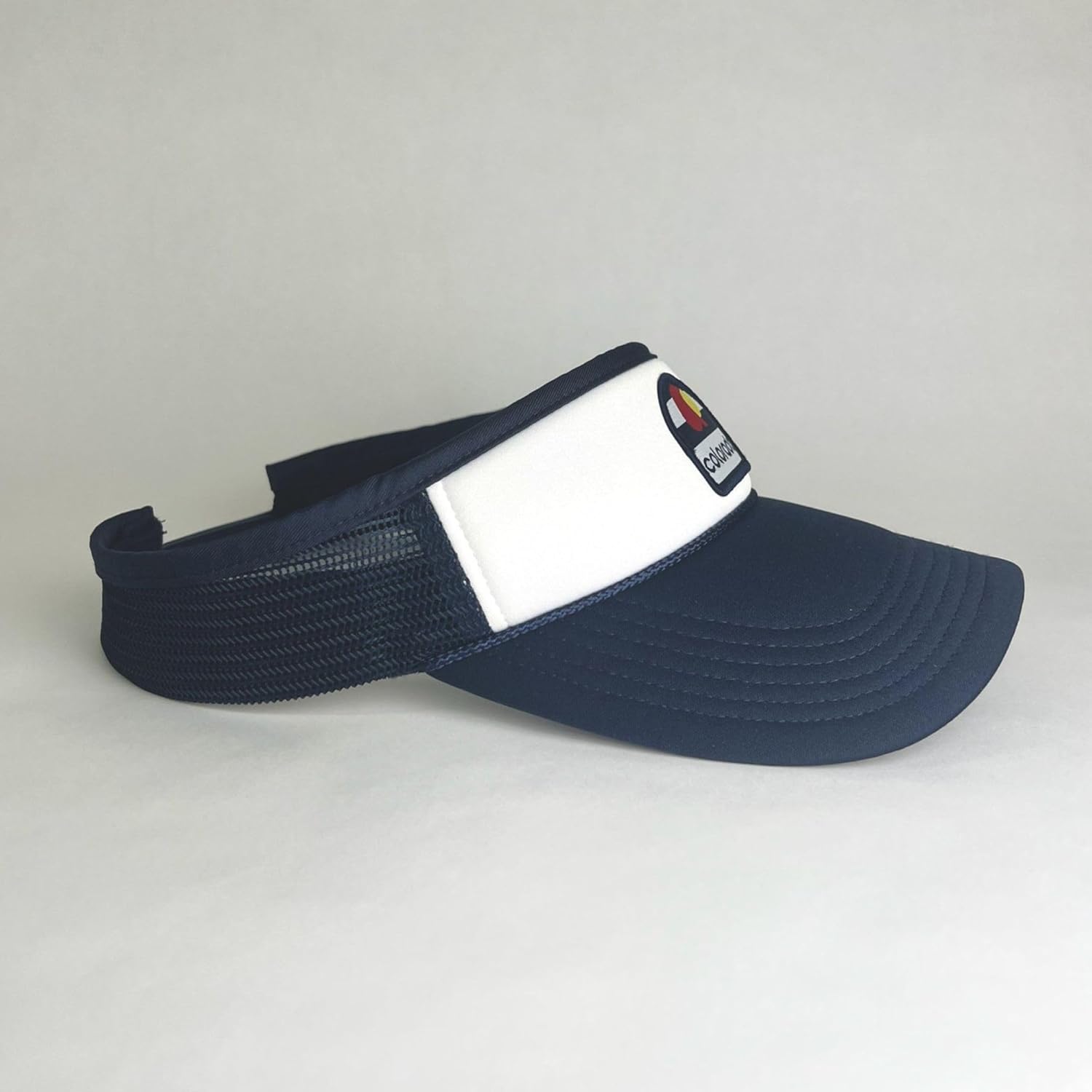 Bear & Sarge Original Trucker Visor – CO Love Patch – Adjustable Sports Visor for Men & Women – Lightweight Athletic Sun Hat for Tennis, Pickleball, Golf, Running & Outdoor Workouts (Navy)