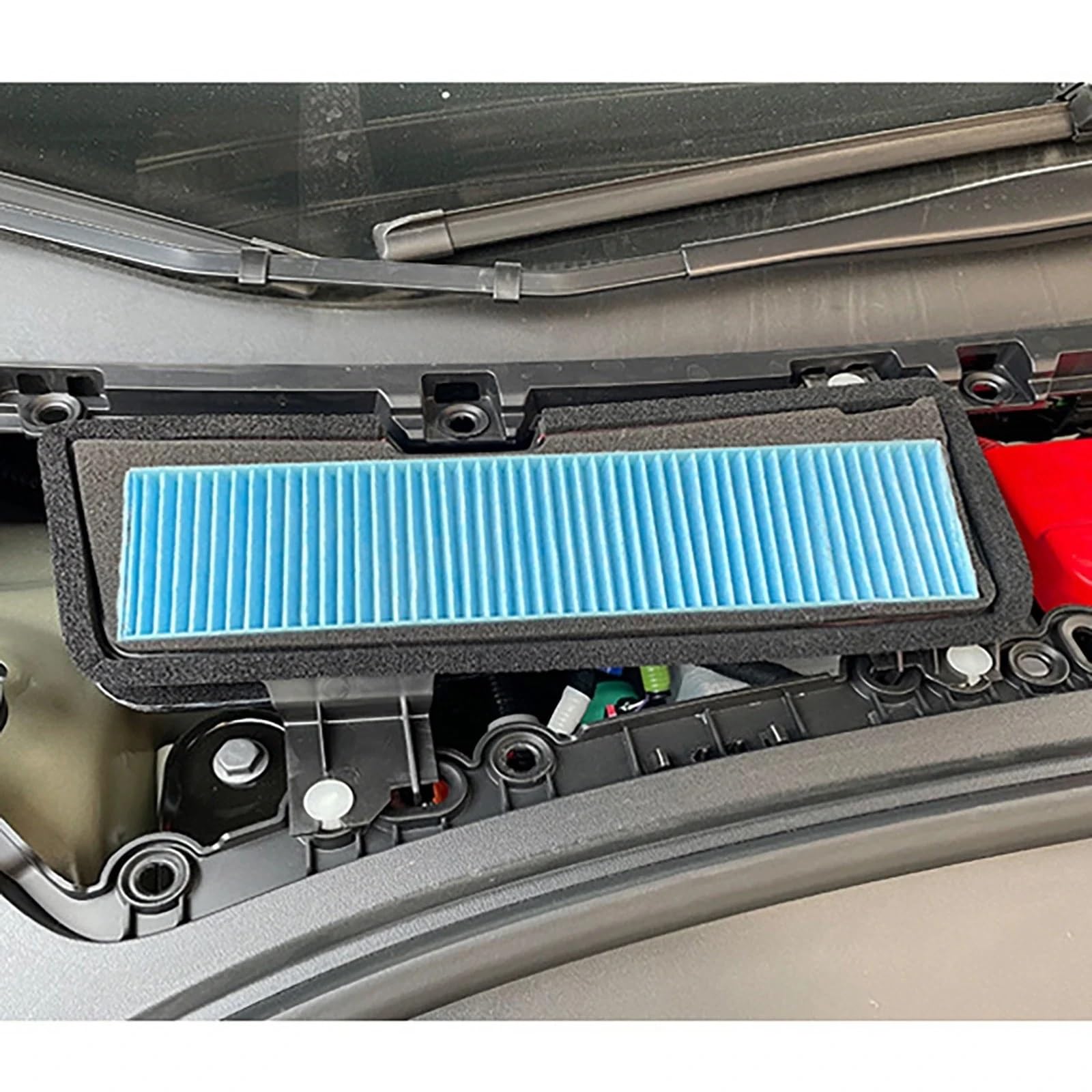Filtro de habitáculo Compatible con Tesla modelo 3 2021-2023 filtro externo de coche entrada aire acondicionado purificador(Out filter and cover)