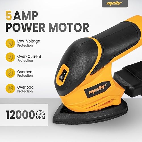 Miniatura 2 de Lijadora de detalles inalámbrica compatible con batería Dewalt de 20 V MAX (solo herramienta), lijadora eléctrica compacta de mouse de 12000 rpm,
