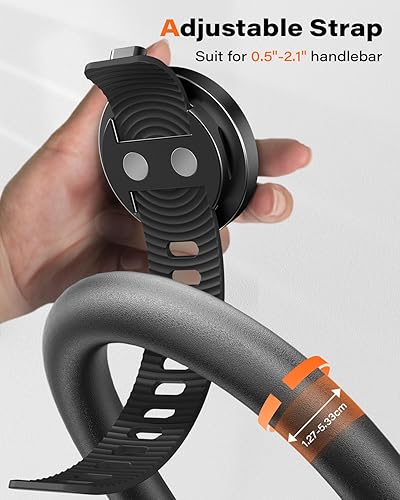 Miniatura 7 de A2C Soporte de teléfono para gimnasio para MagSafe  17 N54 imanes fuertes, soporte de teléfono estable y seguro con correa ajustable, compatible con