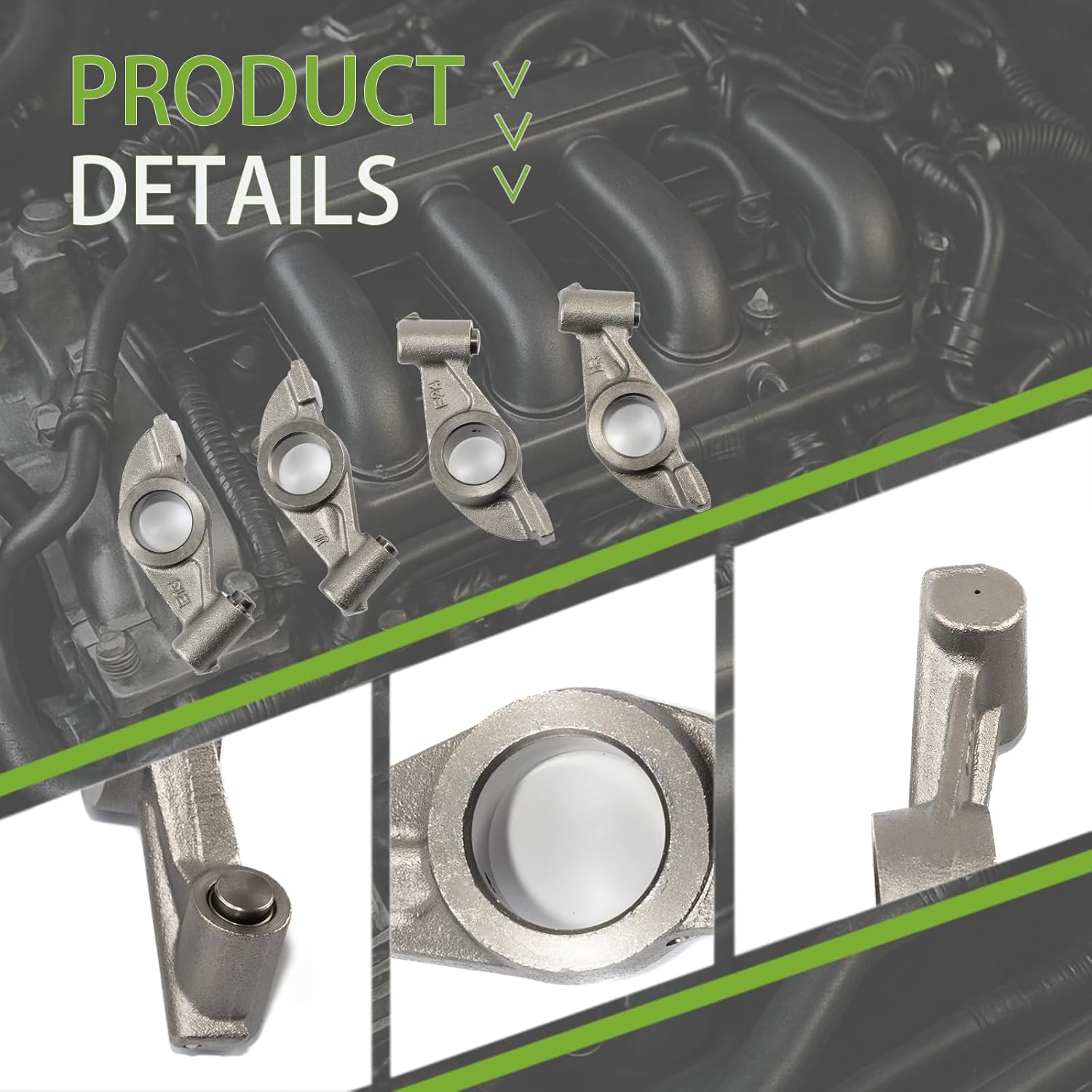 Rocker Arm Kit Compatible with Nissan Axxess 2.4L KA24E 1990-1995, NISSAN 240SX KA24 2.4L 1989-1990 Replacement for 13257-40F06 13257-40F07 13257-40F16 13257-40F17 12PCS