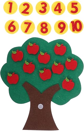Miniatura 1 de MAGICLULU Números de fieltro tablero de árbol suma resta juegos de matemáticas Ayudas de enseñanza Kindergarten Números Juguete de conteo de números