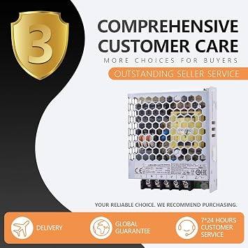 LRS-50-12 50W 12V 4.2A High Efficiency AC-DC Switching Power Supply - Wide Input Voltage, for Industrial Automation, LED Lighting