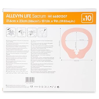 ALLEVYN Life 3807583.0 Smith and Nephew Foam Dressing Sacrum, Large, 8-1/2 Width, 9 Length