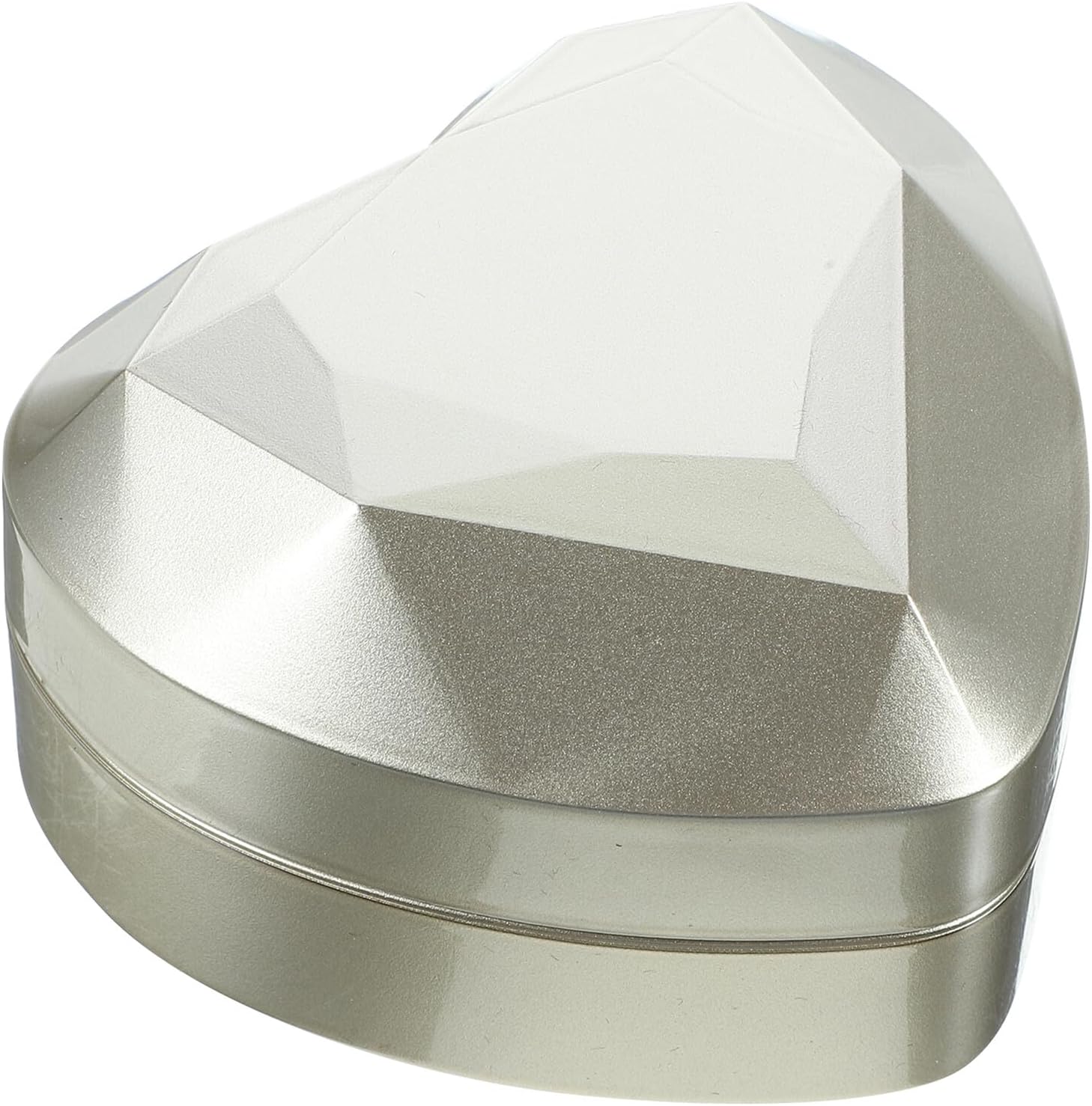 LED Heart Ring Box for Rings, Portable Golden Jewelry Case