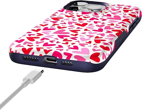 Vista 591 de Casely Funda para iPhone 15 Pro Jardín Secreto Flores mixtas Funda atrevida Compatible con MagSafe y botón de acción Jardín Secreto Floral