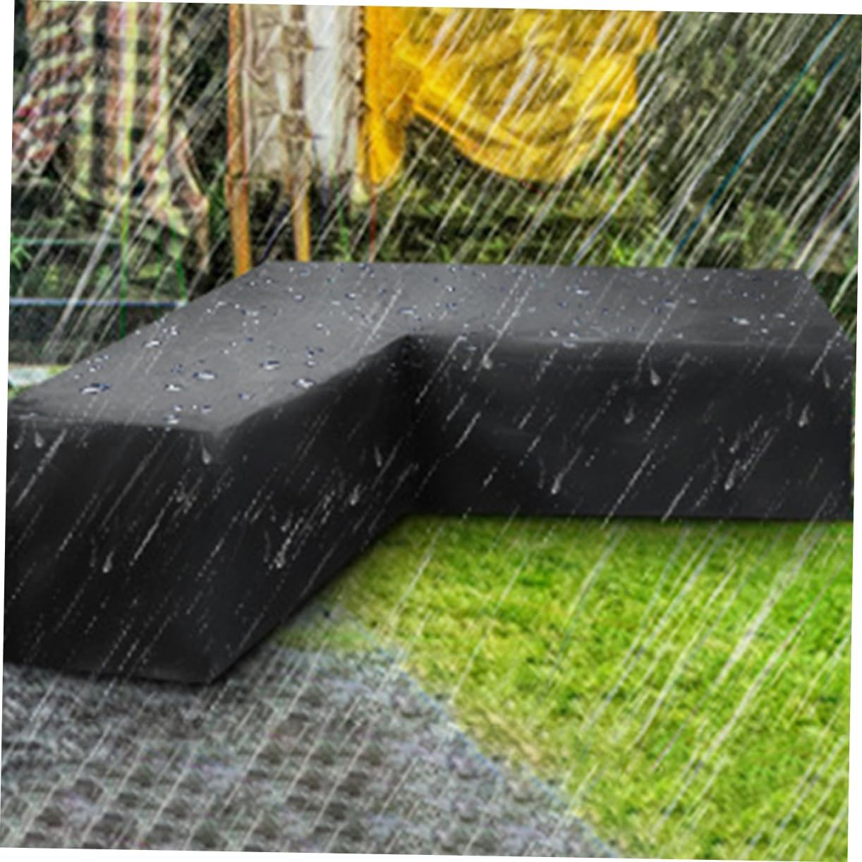 VICASKY Outdoor Sectional Sofa Cover Heavy Duty Weatherproof Shaped Couch Protector Made of Oxford Fabric for Garden Patio Furniture Windproof Design