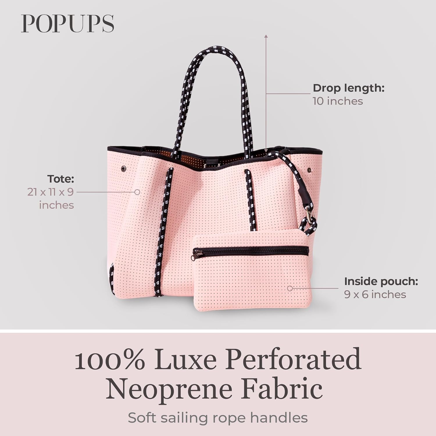 POPUPS XL Personalized Neoprene Tote Bag for Women - Image 3