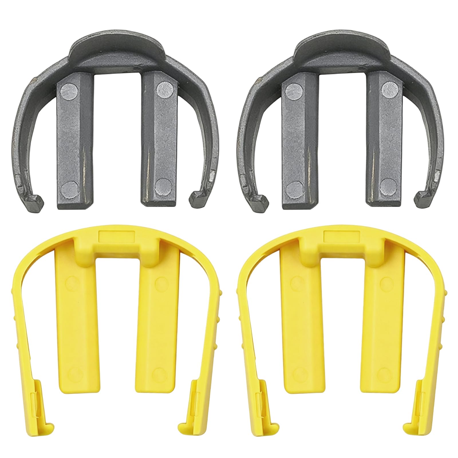 4 Pack Pressure Washer C-Clips Compatible with Karcher K2 K3 K4 K5 K6 K7, Replacement Hose Trigger Clamp Quick Connect Lock, 2 Yellow 2 Grey