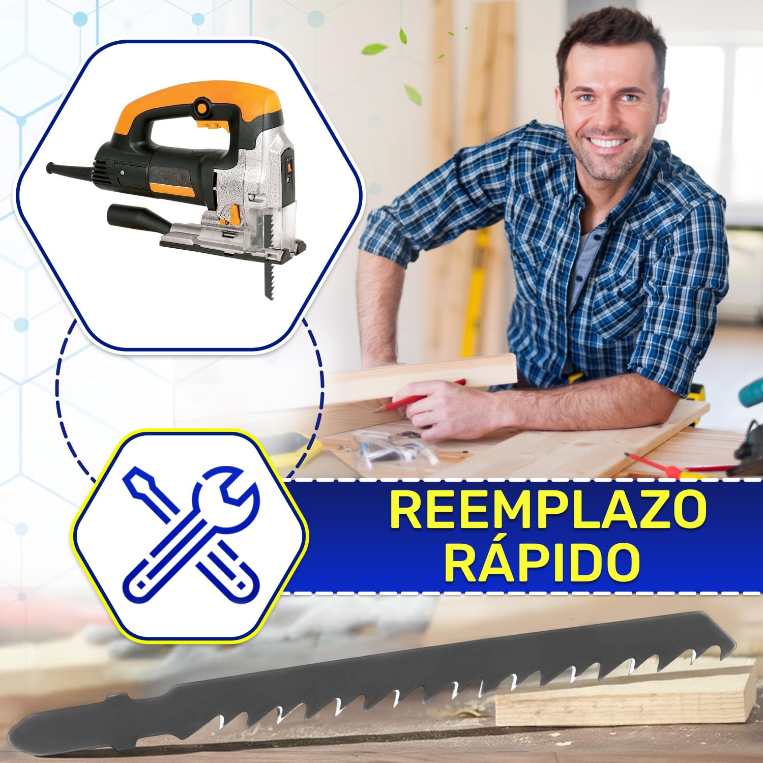 25 Piezas Hojas Sierra de Calar de 100 mm 6 TPI - Hoja Sierra Calar Fabricada en Acero Templado SK5 - MONTERAL