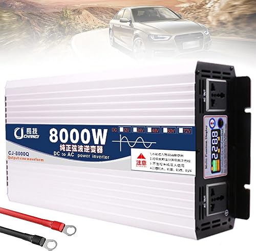 Miniatura 1 de YNITJH Convertidor de corriente de onda sinusoidal pura de 5000 W6000 W7000 W, CC 12 V24 V48 V60 V a CA 110 V220 V, convertidor de corriente con