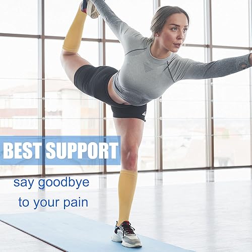 Miniatura 3 de Aoliks Calcetines de compresión para mujeres y hombres, 4 pares, el mejor apoyo para enfermeras, correr y viajar