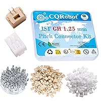 Vista 128 de CQRobot JST EL 4.5 mm de paso 2 pines conector electrónico IC macho, enchufes hembra carcasa y kit de terminales de crimpado en T macho/hembra. 50