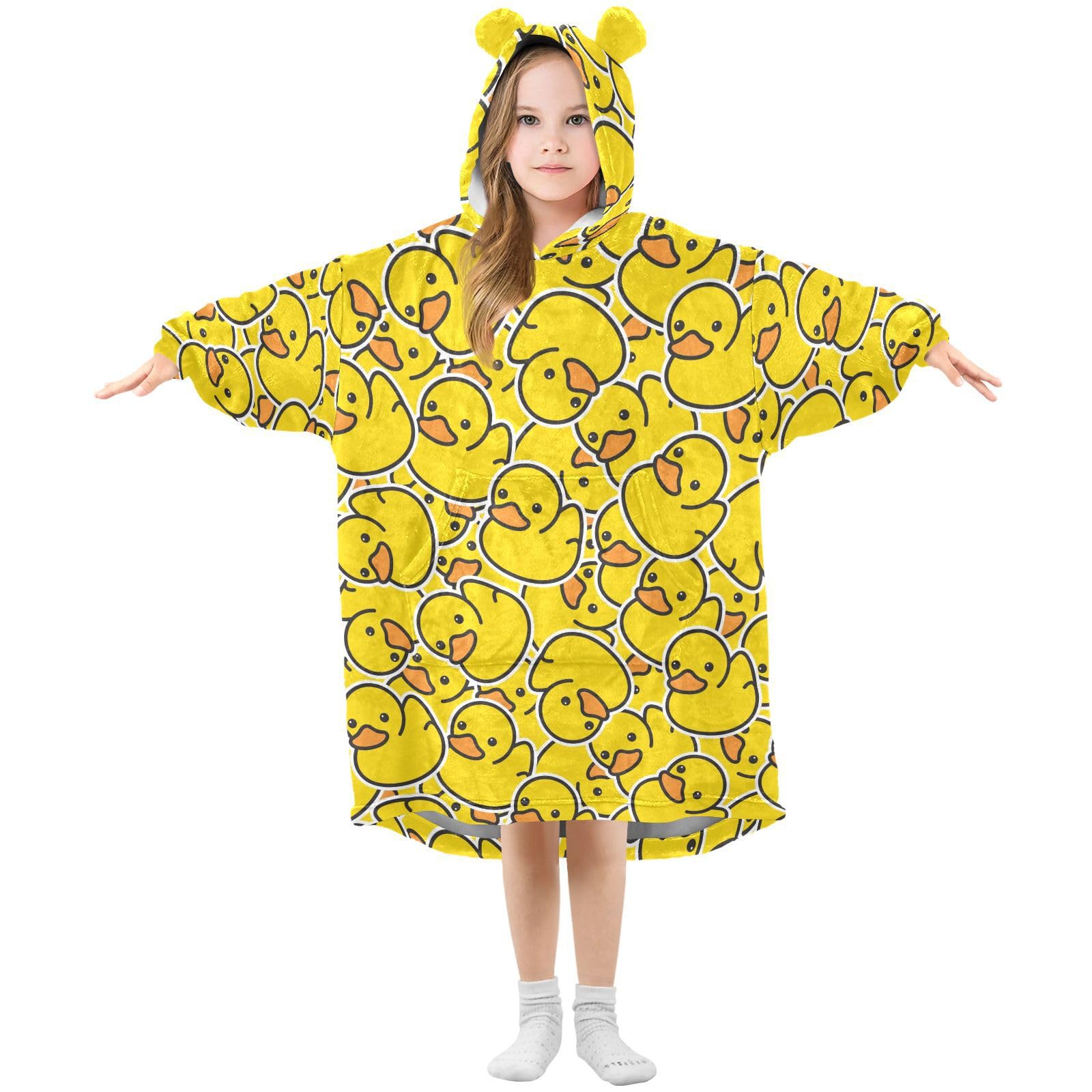 JHKKU Wearable Blankets for Kids, Soft Warm Cozy Oversized Blanket Hoodie, Gifts 3-14 Y Boys Girls Teens with Pocket