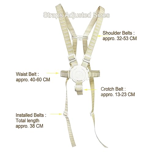 Miniatura 2 de ZARPMA Correas para silla alta, correa de arnés de repuesto universal para silla compatible con Tripp Trapp Stokke silla alta (amarillo)