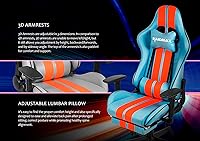 Vista 4 de Raidmax Superior DK905 - Sillas de juegos para computadora de auto de carreras, reposabrazos ajustable 3D, almohadas de cabeza y madera, base