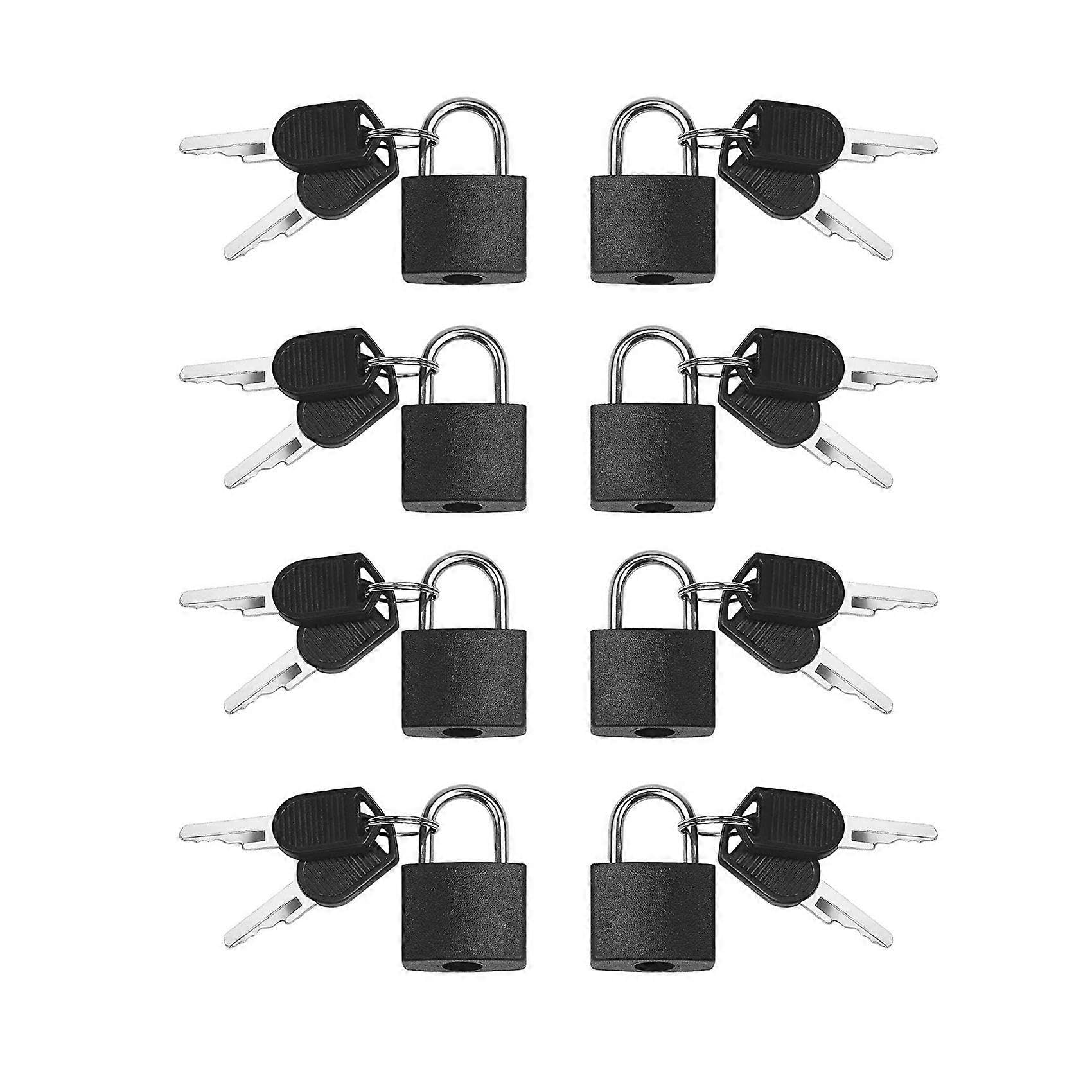 Joyhappst Image Color 8 Pack Locks Small Padlock With Key Luggage Gym Locker Lock Mini Colorful Padlock For Outdoor Schoo