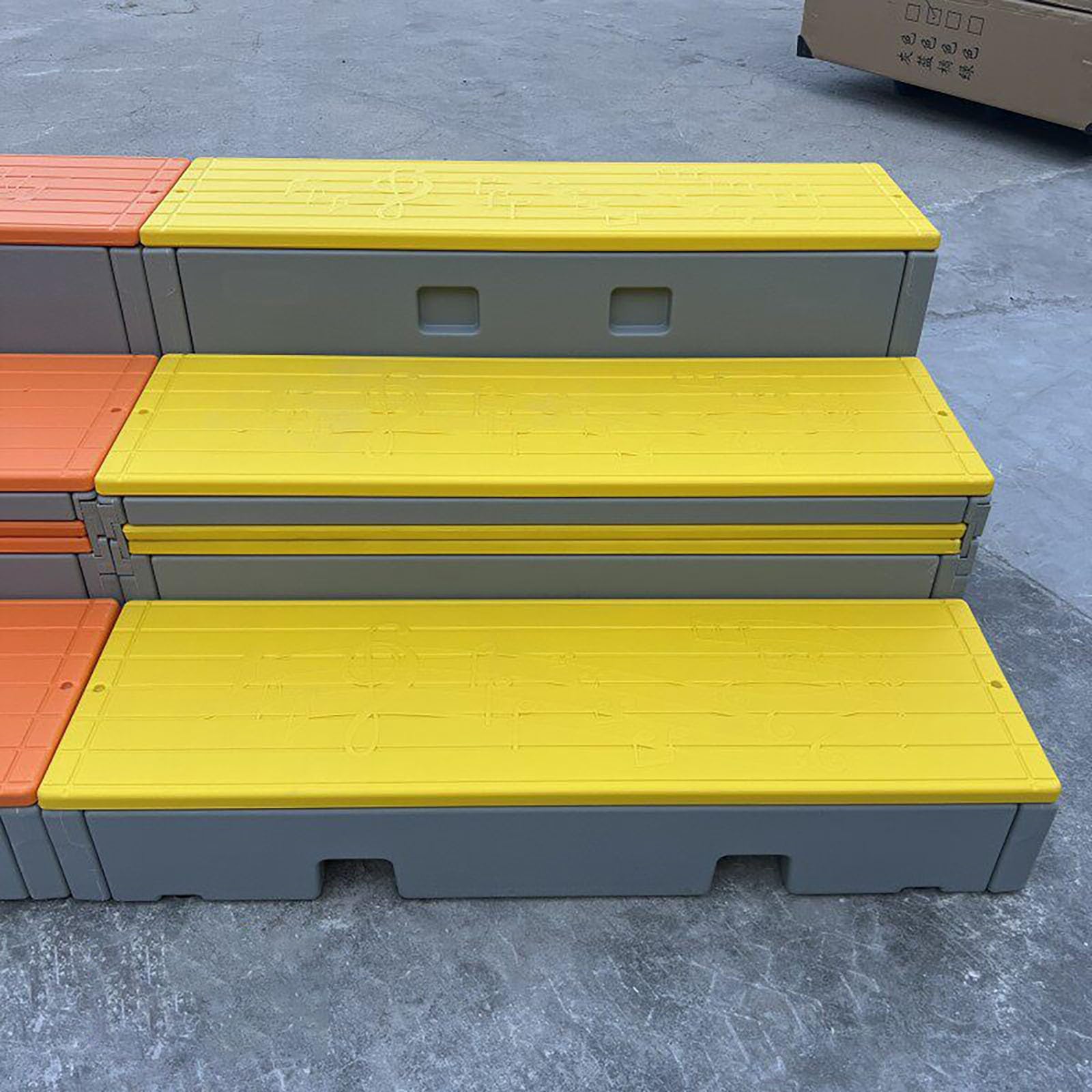3-Tier Interlocking Choral Riser System Modular Stackable Performance