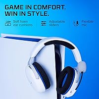 Vista 5 de HyperX Cloud Stinger 2 Core - Auriculares para juegos de Playstation, ligeros, con micrófono giratorio para silenciar, controladores de 40 mm, blanco
