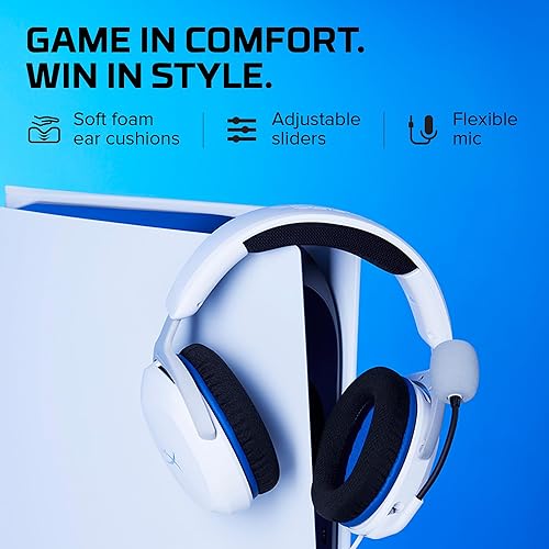 Miniatura 5 de HyperX Cloud Stinger 2 Core - Auriculares para juegos de Playstation, ligeros, con micrófono giratorio para silenciar, controladores de 40 mm, blanco