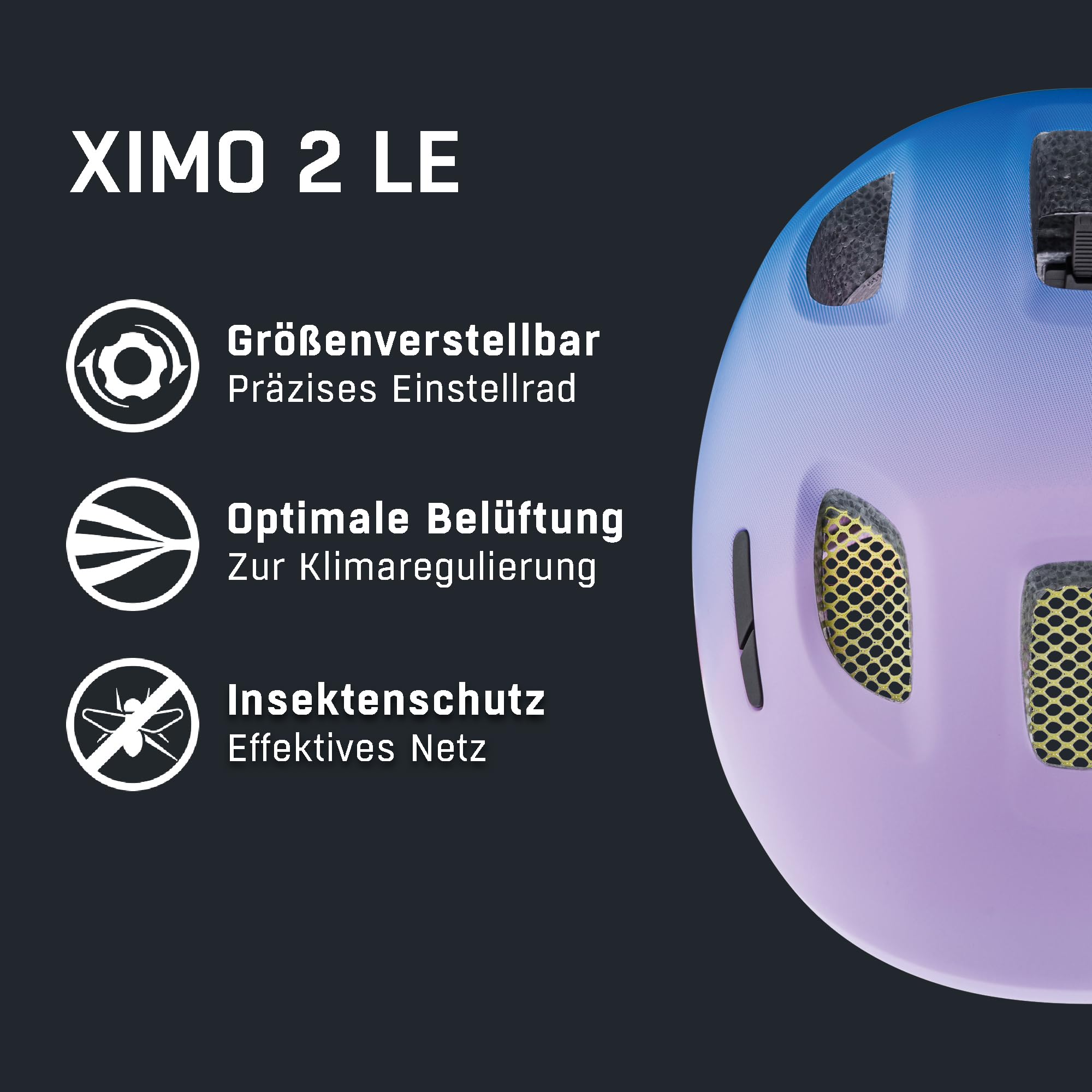 ALPINA Ximo 2 L.E. - Leichter, Sicherer & Bruchfester Fahrradhelm, mit optionalen LED-Licht, Für Kinder