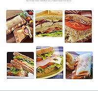 Vista 3 de Sartén para hornear sándwich de doble cara, sartén de doble cara, sartén para hornear al aire libre, bandeja extraíble para hornear sándwich