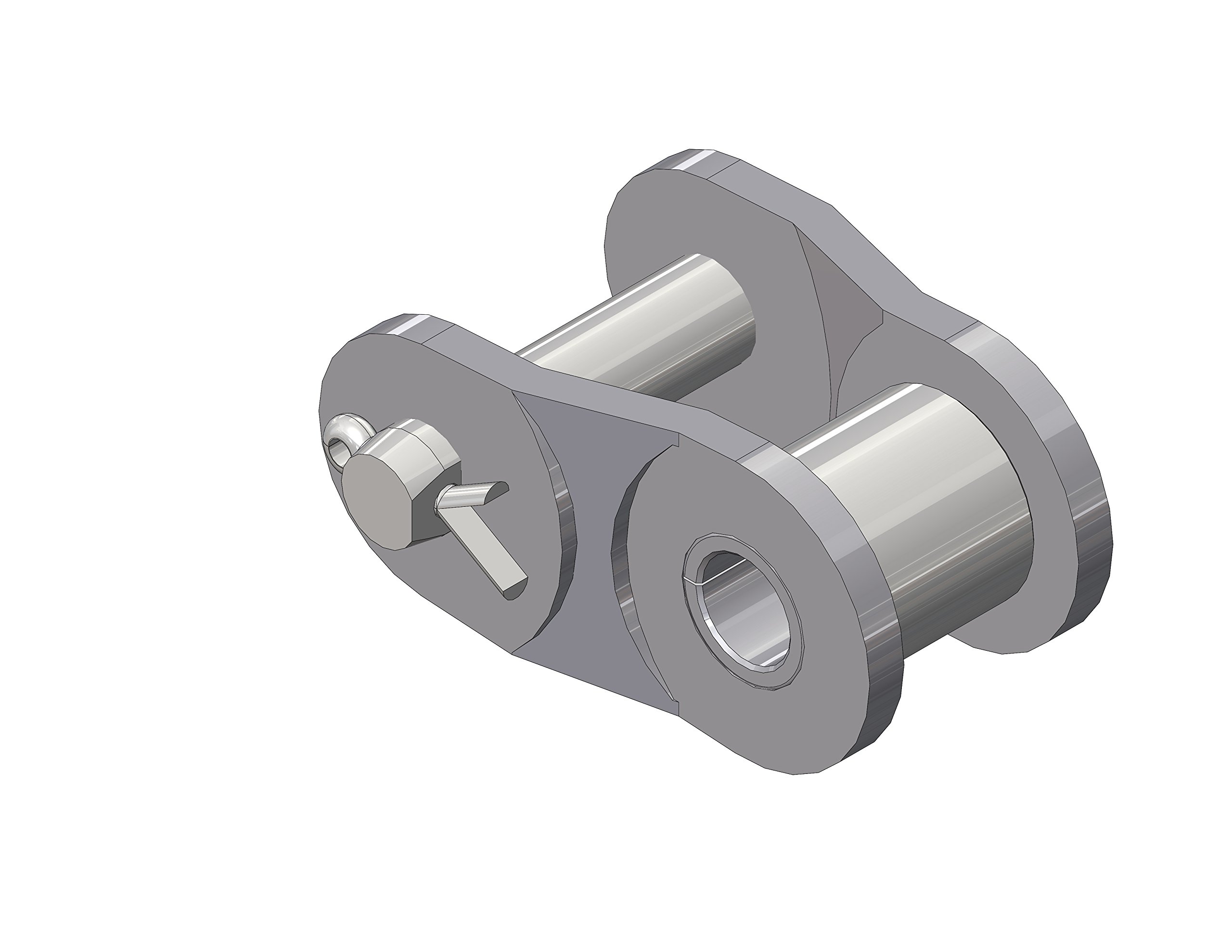 Senqcia Hi-Max08BHMOL Offset Link, ISO 606B British Standard Roller Chain, Single Strand, 0.96" Length, 1/2" Pitch (Pack of 5)