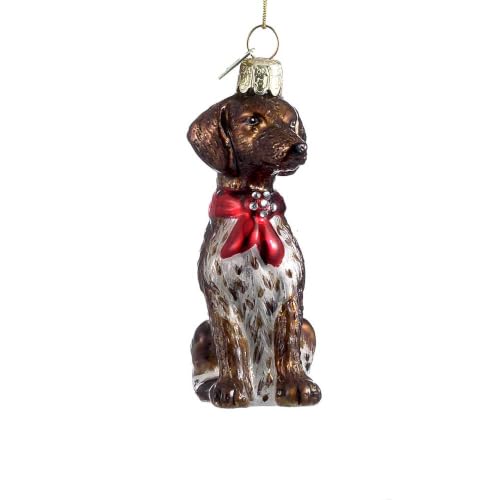 Kurt Adler Noble Gems German Shorthaired Pointer Glass Ornament