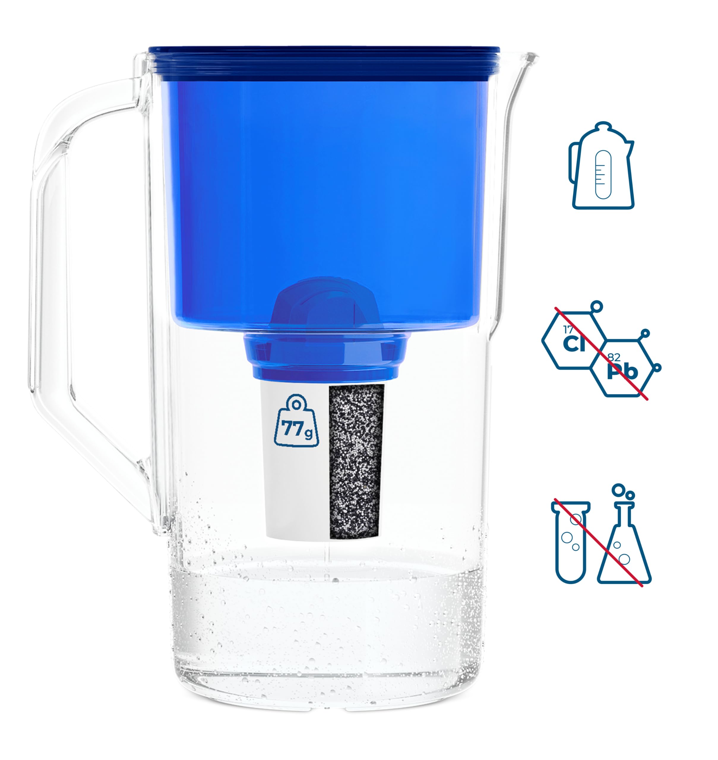 Wessper standard waterfilterpatronen Classic met magnesium | Vervanging voor Aquaphor Standard, Brita Classic, Dafi Classic waterfilter | Vermindert kalkaanslag en chloor | Pack 3