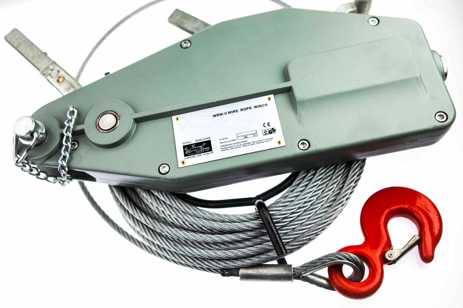 Varan Motors hoh1600 1,6 TONNEN GREIFZUG SEILZUG SEILWINDE FORSTWINDE WINDE 1600kg 20M SEIL 11MM