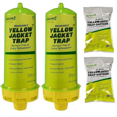 Reusable Yellowjacket Trap - 2 Pack + 2 Ten-Week Refills