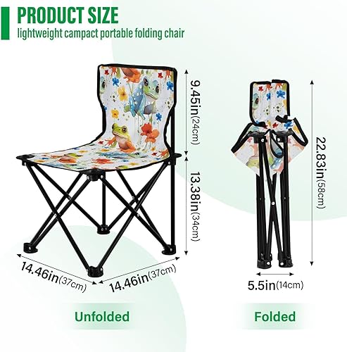 Miniatura 3 de Outdoor Folding Cute Frog Flower Camping Chairs for Adults Portable Camping Chair Lightweight Lawn Chair 202a4989