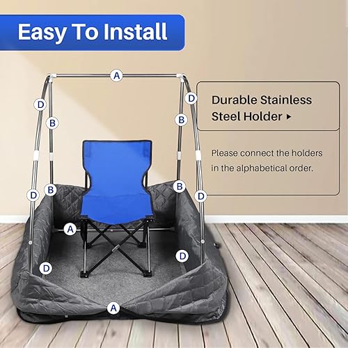 Miniatura 4 de TOREAD Sauna de vapor plegable portátil para una sola persona con generador de vapor de 1000W y 2.6L, tienda de sauna personal para relajación,