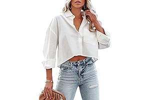 Chic White Crop Blouse: Elevate Your Style with Effortless Versatility