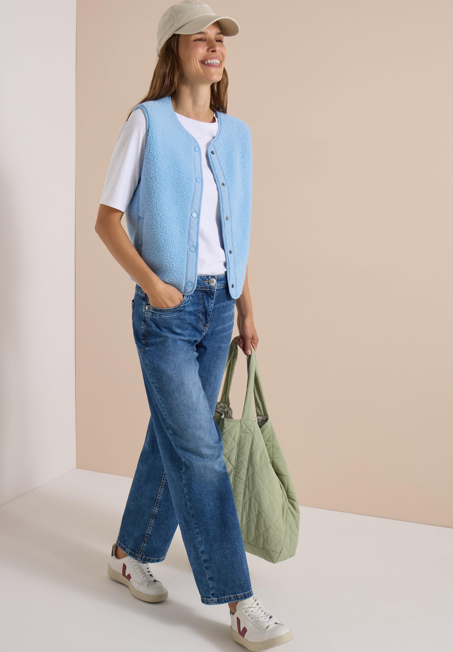 Cecil Damen Teddy-Weste mit Softshelldetails