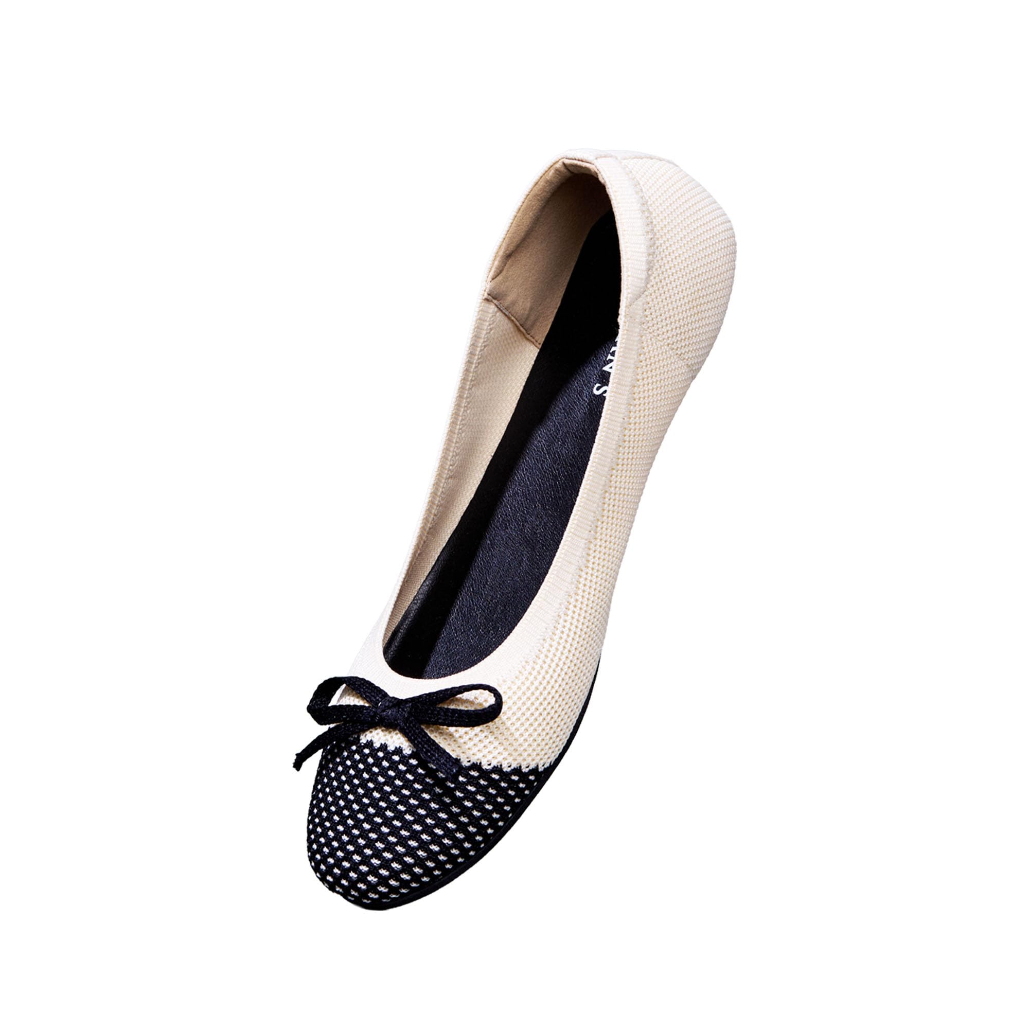 Everyday Ballet Flats for Women | Soft Knit Upper, Cushioned Insole & Textured Toe | Stylish, Comfortable & Versatile for Work or Casual Wear-image-12