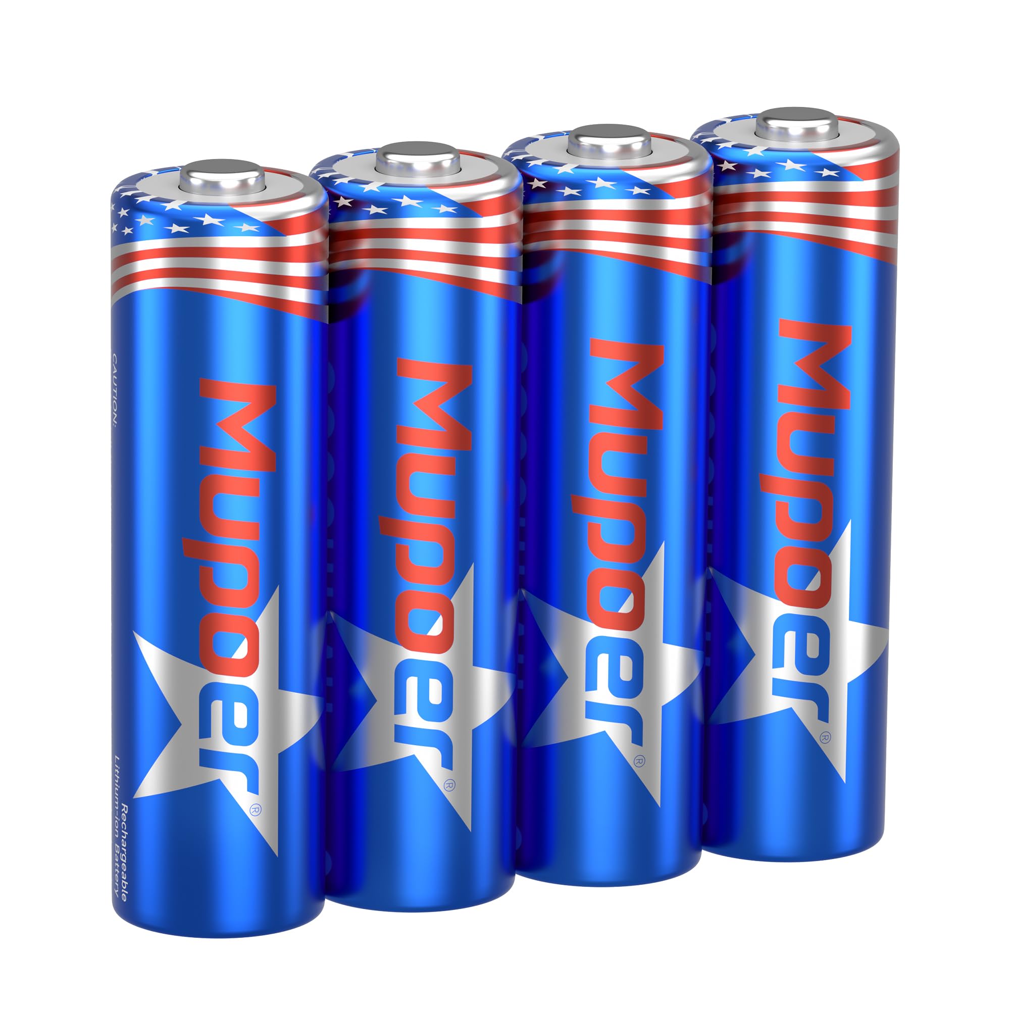 Mupoer 3600mWh Rechargeable AA Batteries 4 Count,Lithium Battery AA1.5V,Double A Rechargeable Battery,Pilas Recargables AA,Li ion Two A Batteries for Blink Xbox Long Lasting Blue