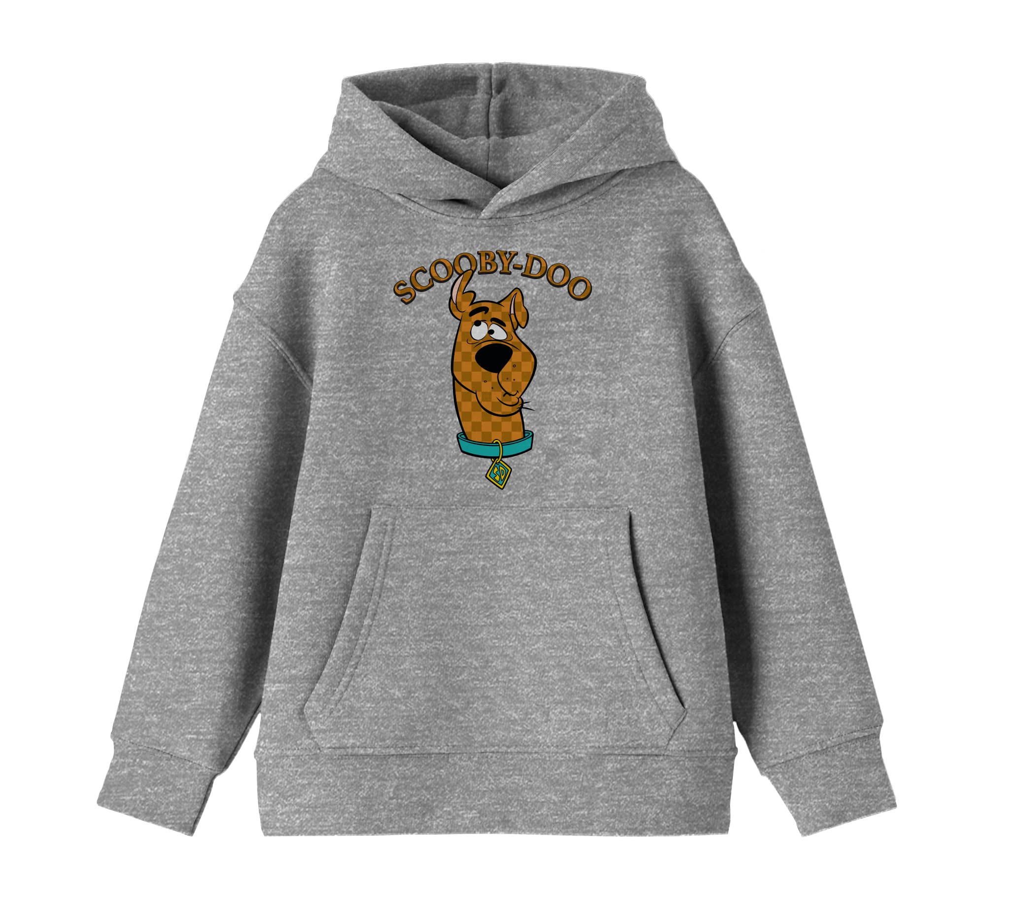 Bioworld Scooby Doo Checkerboard Pup Youth Athletic Heather Sweatshirt