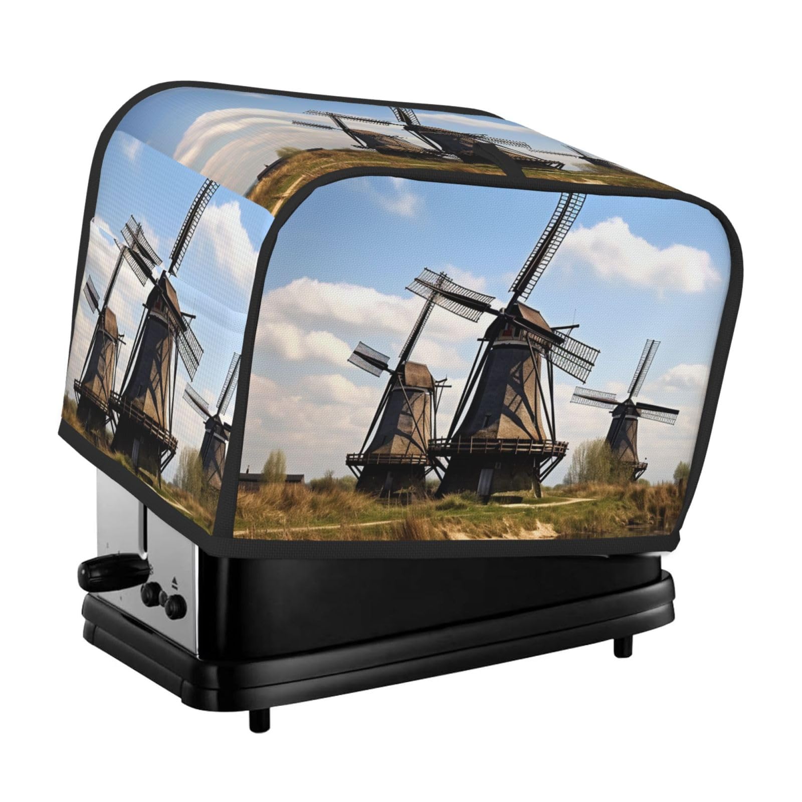 Toaster Covers 2 Slice Windmills Bread Machine Cover Quilted Toaster Dustproof Cover Washable Appliance Cover Bread Maker Protective For Kitchen Small Appliance