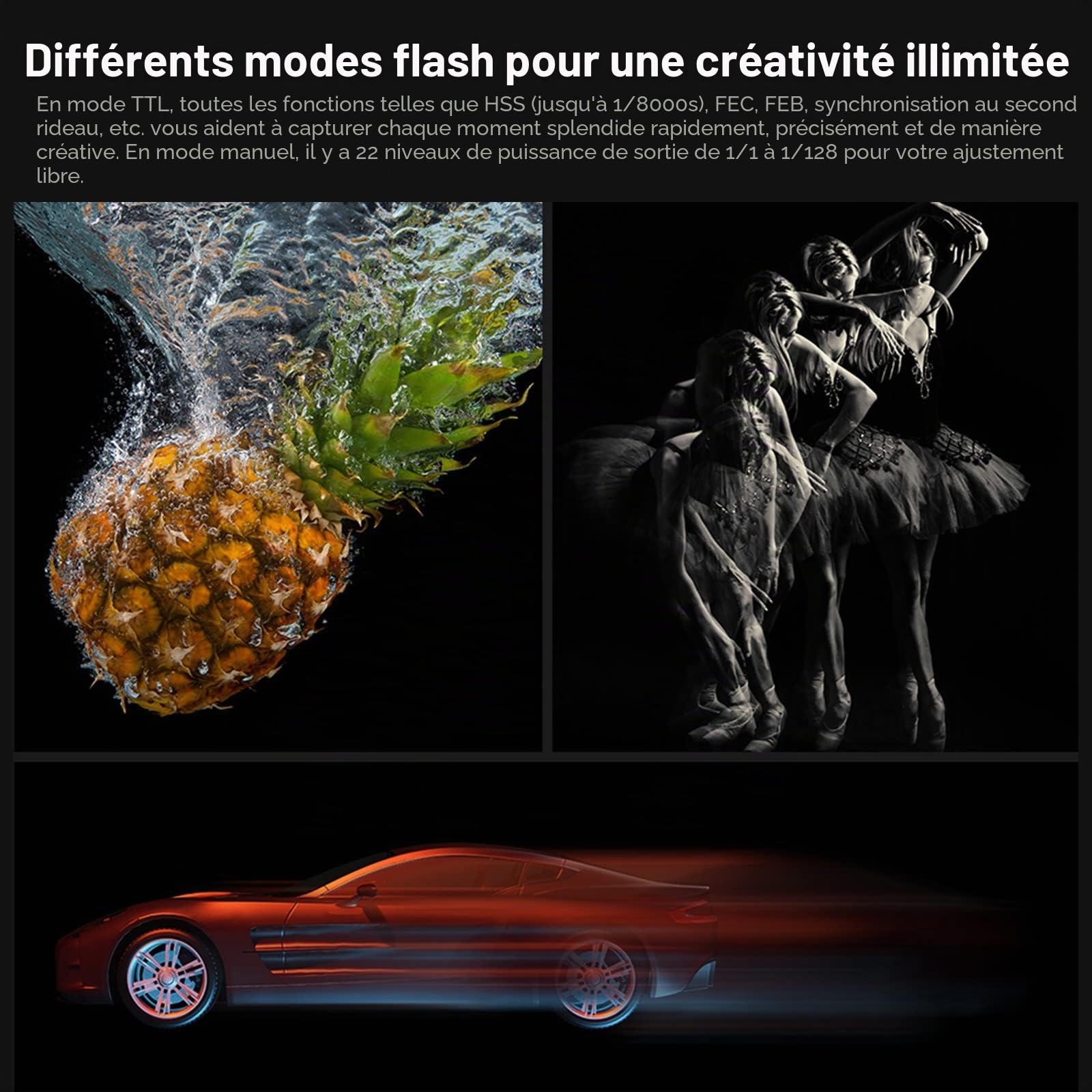 Godox TT685II TT685II-C Flash pour Appareil Photo Canon, 2.4G TTL Canon Speedlite HSS 1/8000S, 0.1 à 2.6 s Temps de Recyclage, Environ 330 Flashes à Pleine Puissance, Externe Flash pour Photographie