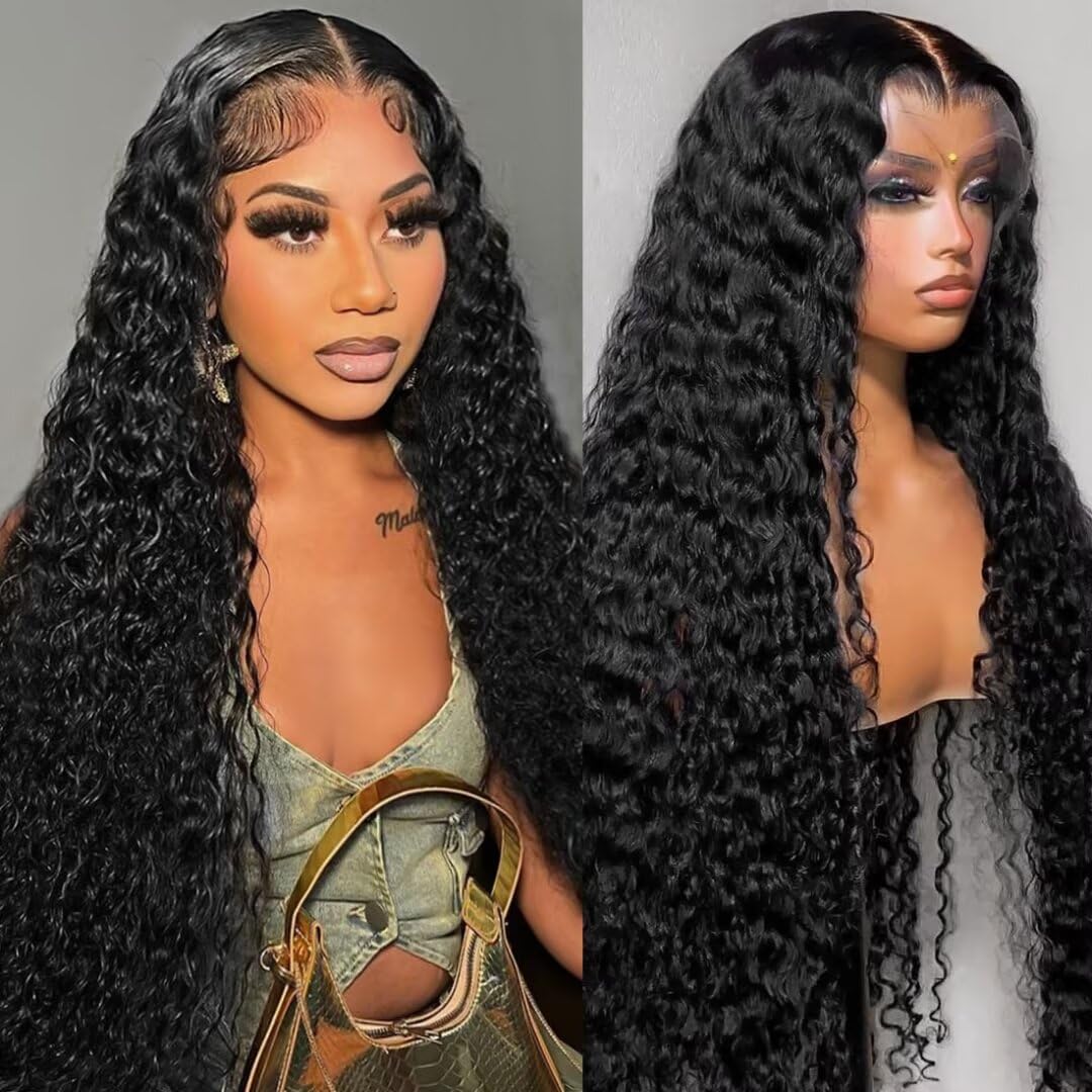 Amazon.com : 13x6 Deep Wave Lace Front Wigs Human Hair Wig for
