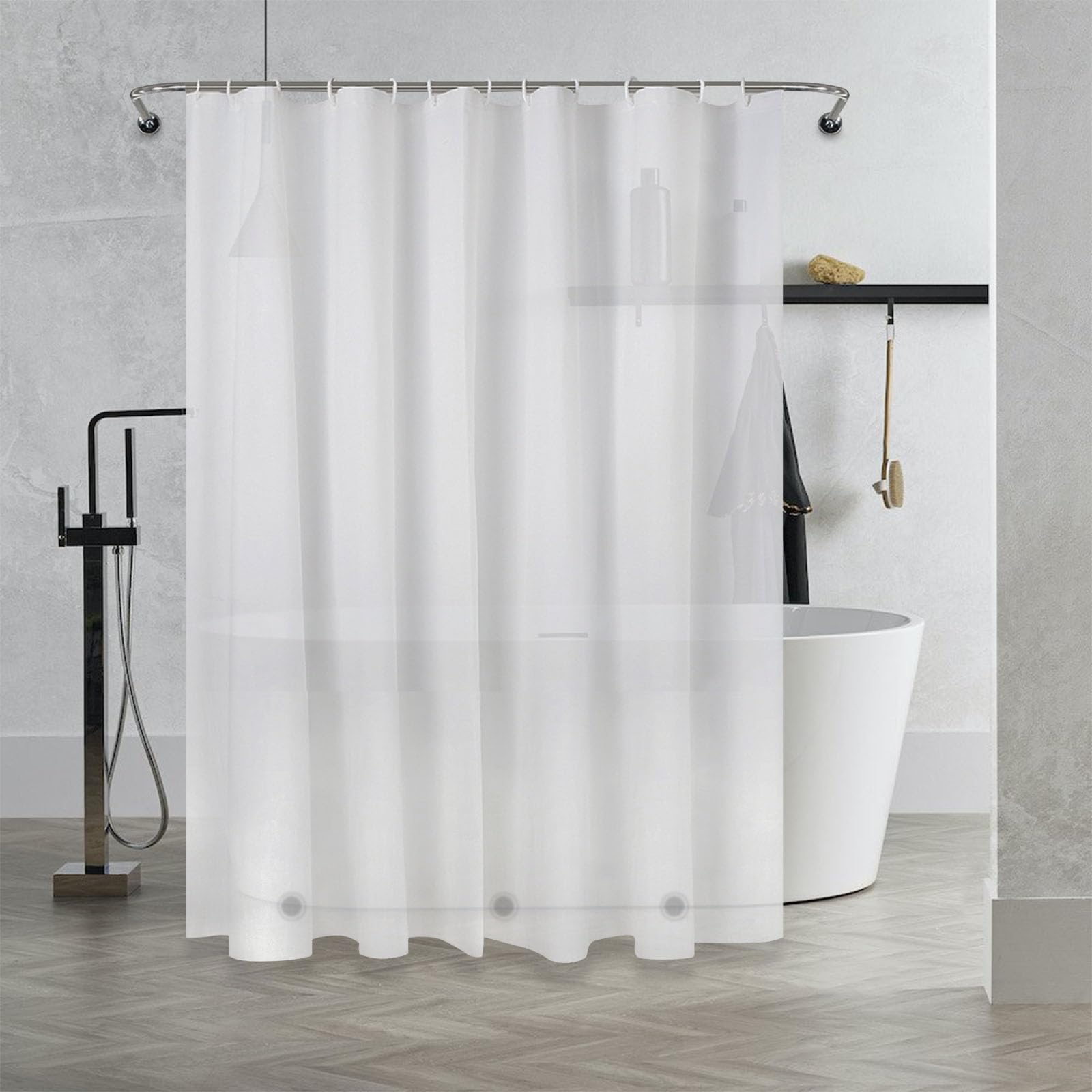 GRICOL Rideau De Douche 180x200CM Polyester Imperméable Tissu Lavable En Machine Rideau Salle De