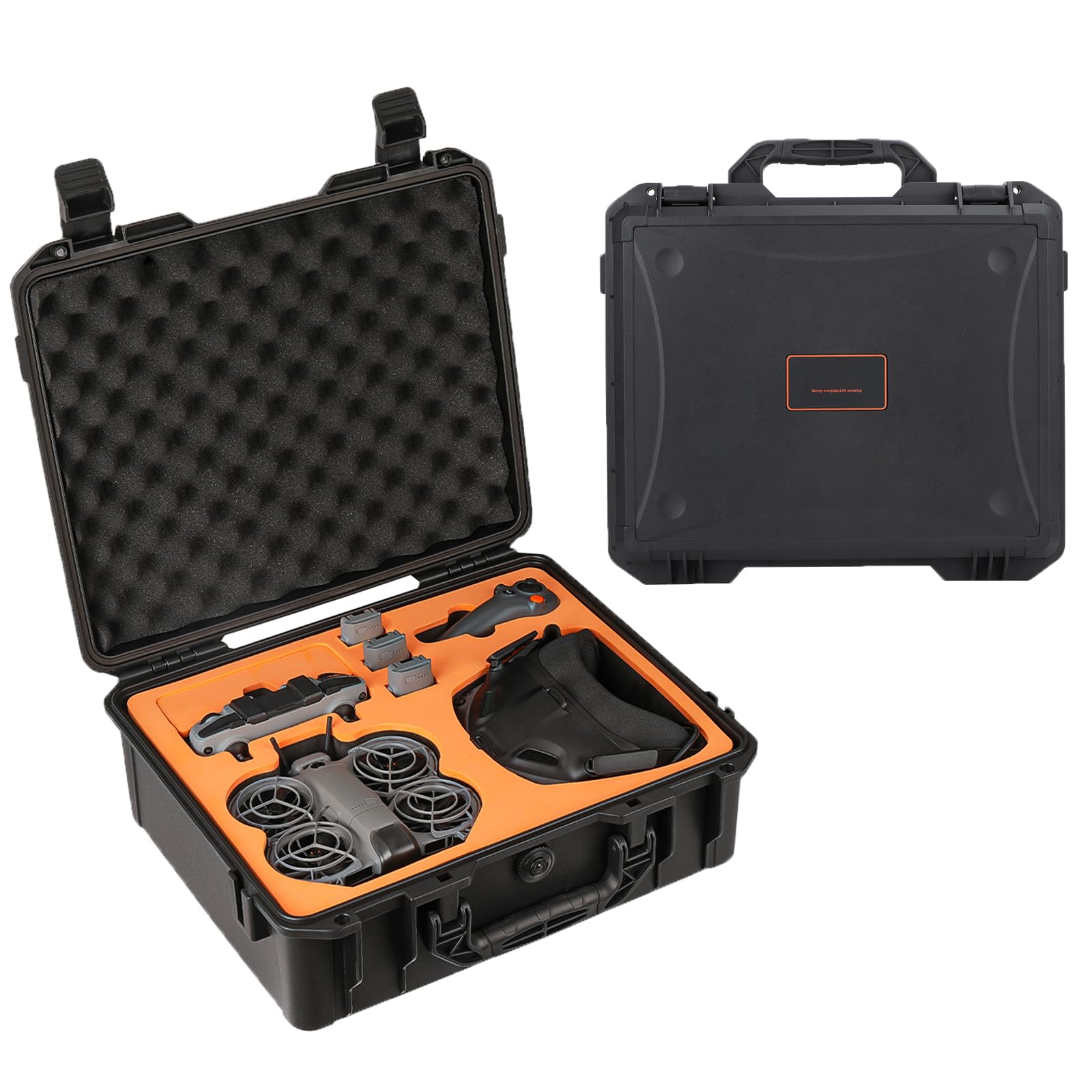 Étui de Transport Rigide Étanche pour DJI Neo 2 Motion Fly More Combo Sac de Rangement pour DJI Goggles N3/RC-N3 Anti-Chute Absorption des Chocs Boîte de Protection Accessoire pour Drones