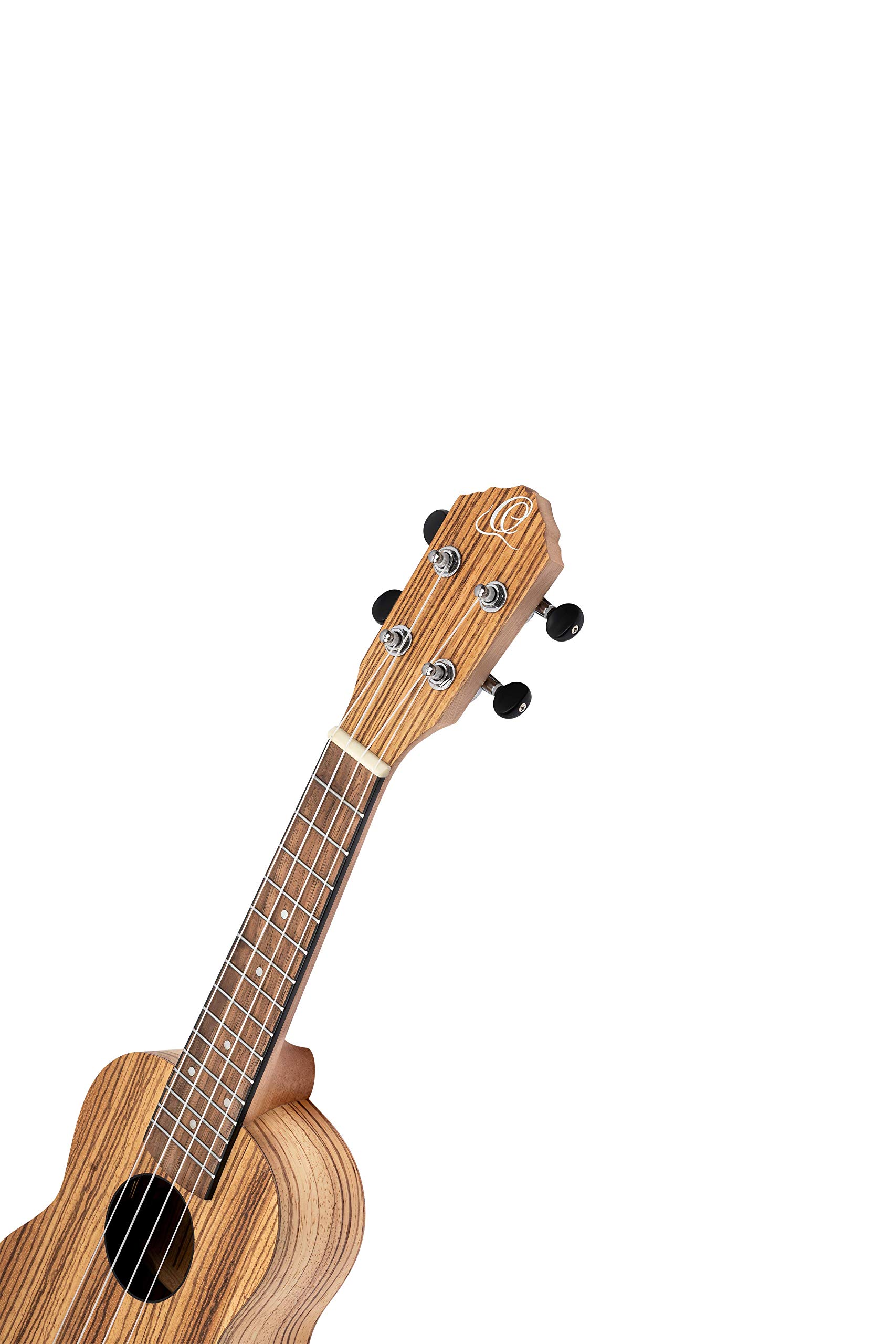 Ortega Guitars Ukulele Soprano Elettro-Acustico – Timber Series – Gig Bag Inclusa – Zebrawood, Natural (RFU10ZE)