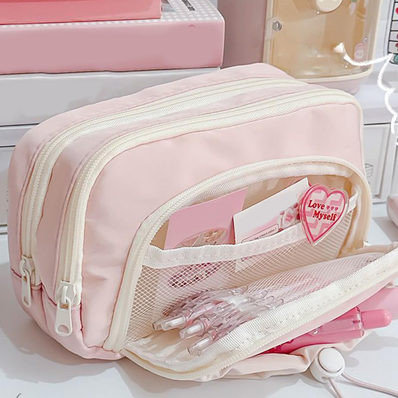 Materiale scolastico, design a forma di cucciolo, organizer di grande capacità, per materiale in poliestere, articoli di cancelleria, adolescenti, ragazze, ragazzi, per ufficio, viaggi, università