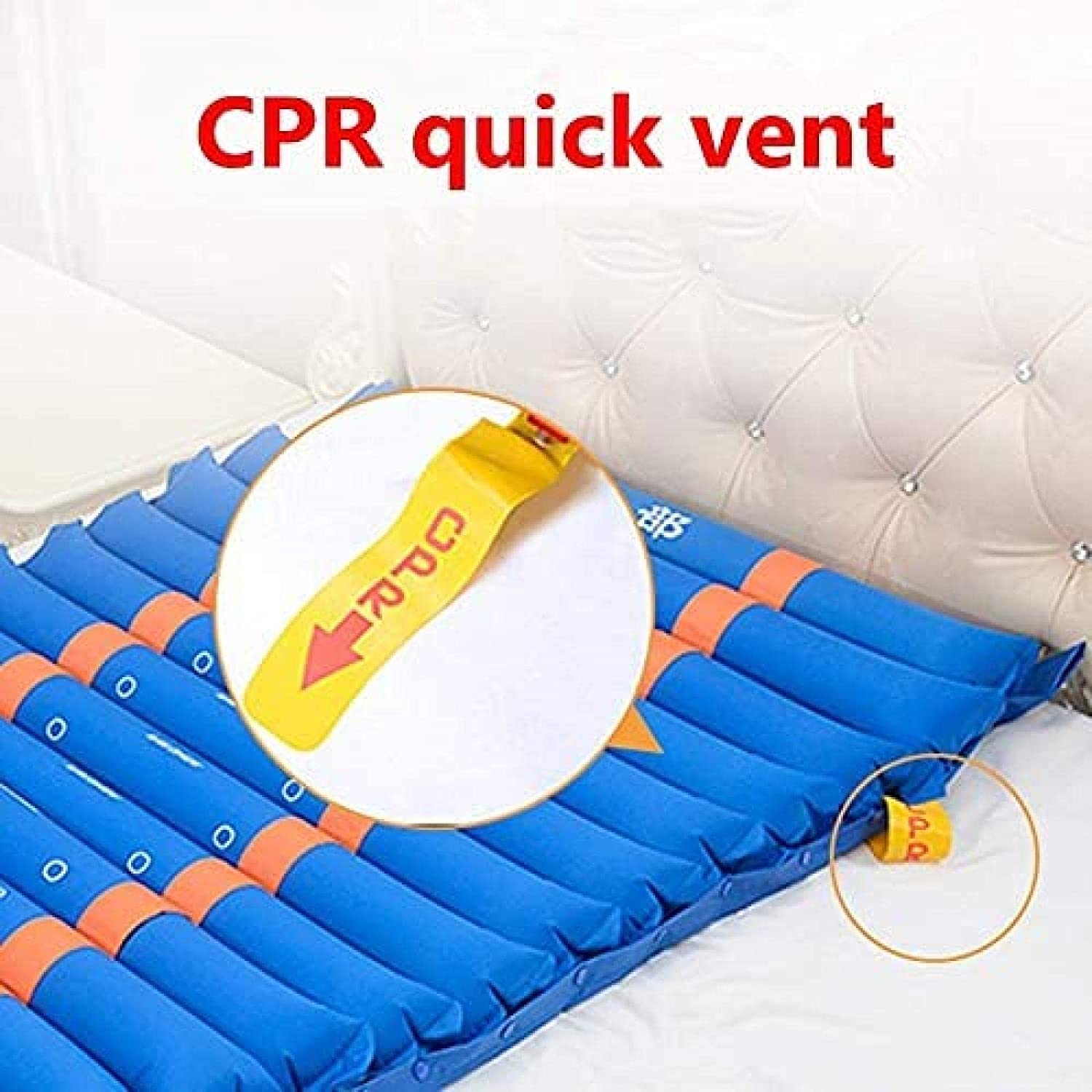 Colchón de Aire antiescaras con presión alterna, el cojín Incluye Bomba ultrasilenciosa y Protector de Almohadilla, se Adapta a Camas de Hospital de tamaño estándar (Without Holes)