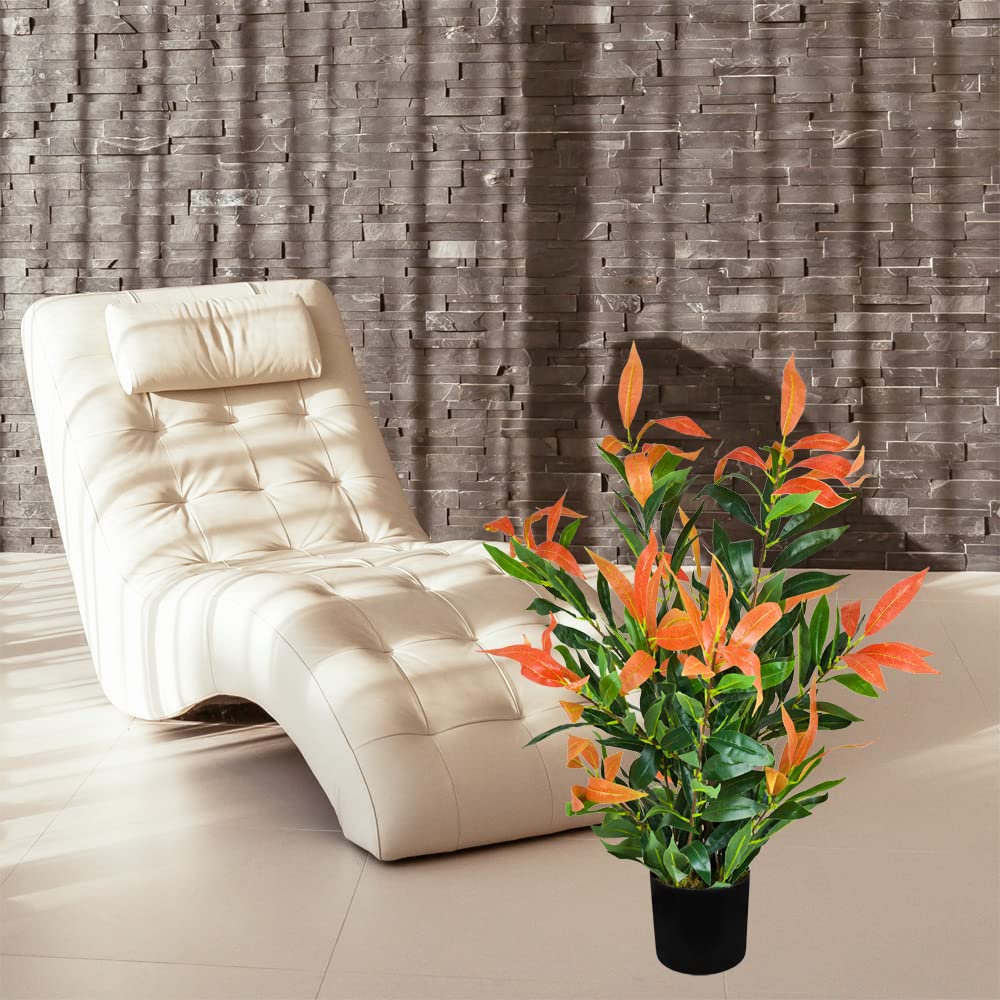Decovego Photinia Plante Artificielle Artificiel avec Pot 70cm