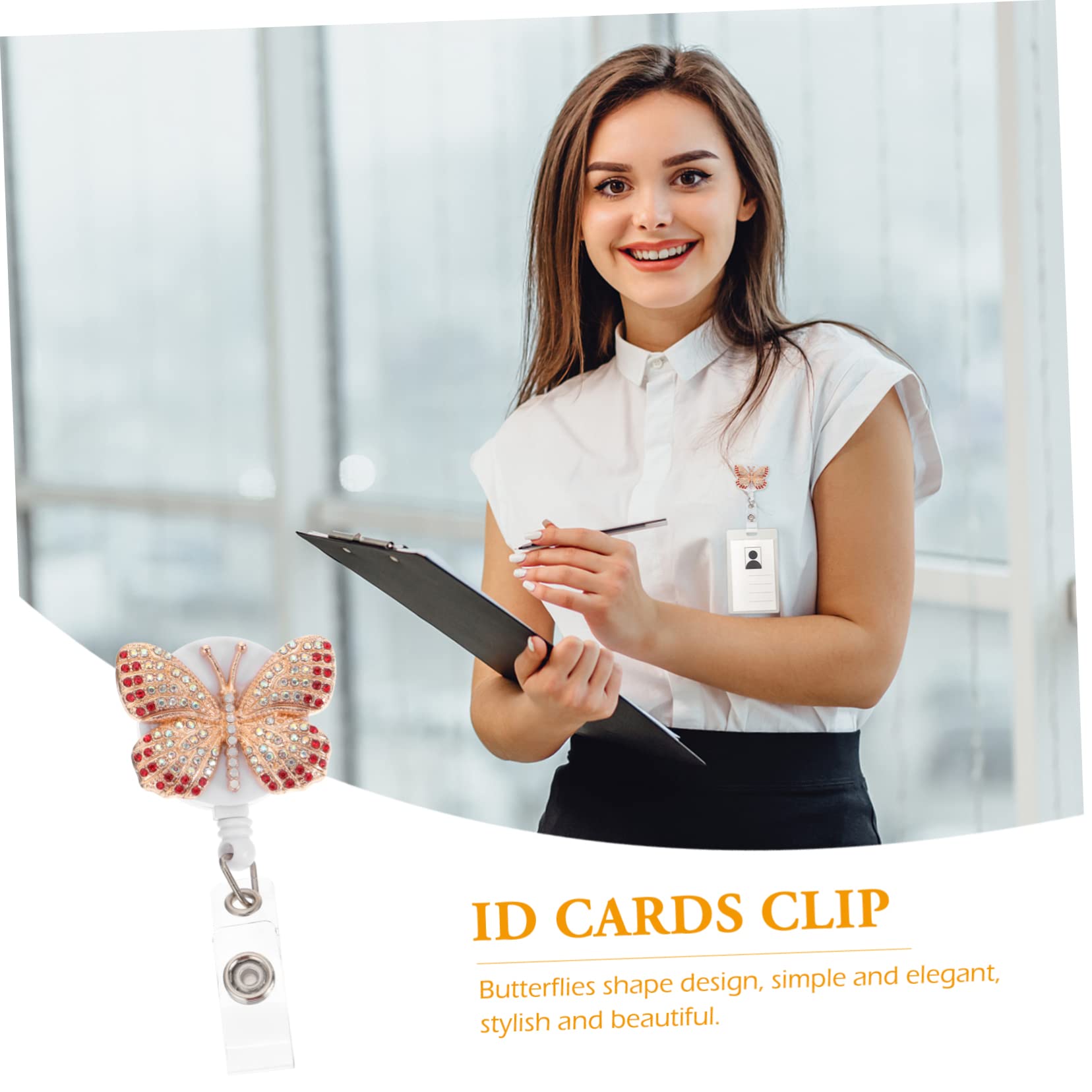 Operitacx 5pezzi Portabadge Retrattile Con Clip Per e Studenti Id e Decorativo Per e Scuola